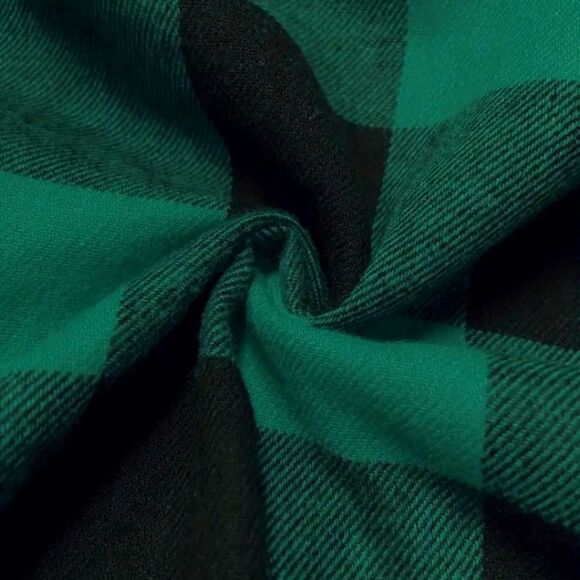 Ladies Plus size Green Button Down Flannel Long Shirt sz 4x - Picture 2 of 5